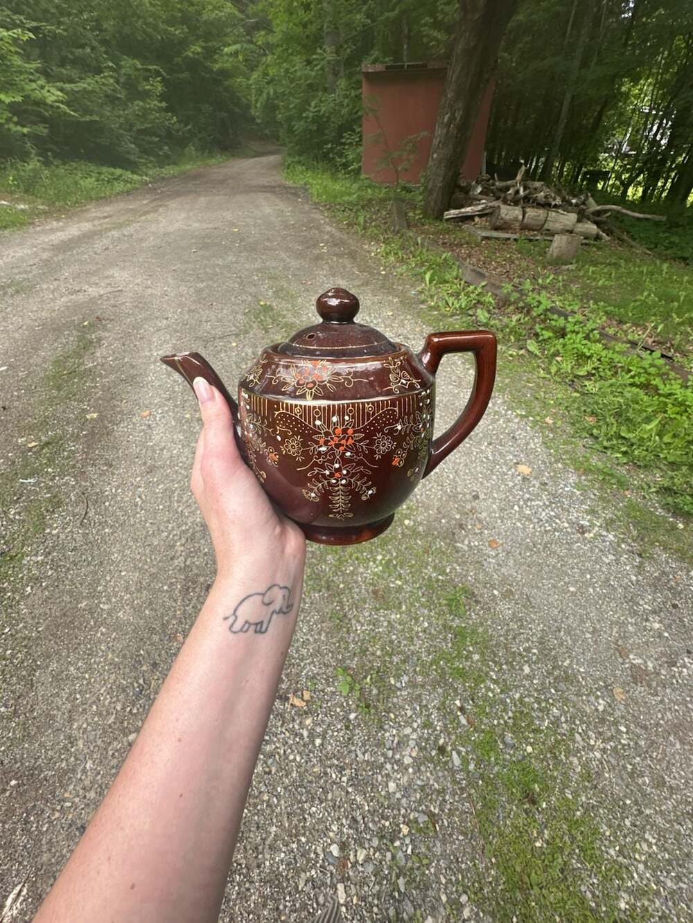 Vintage 1940s Vintage Japanese Moriage Teapot